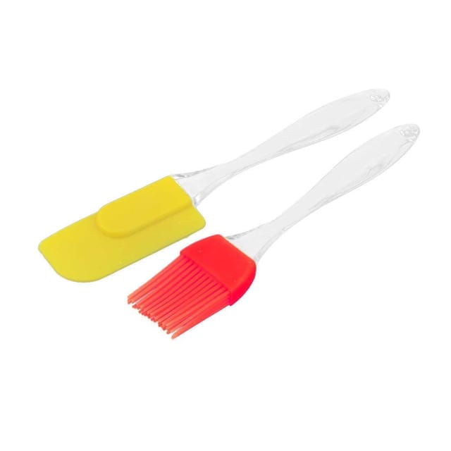 Silicon Heat Resistance Oil Brush with Spatula