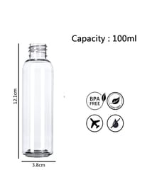 Transparent Empty Spray Mist Refillable Bottle 100 ml
