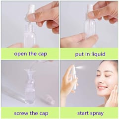 Transparent Empty Spray Mist Refillable Bottle 100 ml