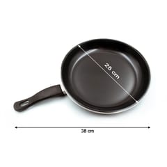 Induction Base Hard Anodized Tadka Fry Pan Nonstick
