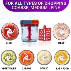 Manual Compact Hand Held Vegetable Chopper/Slicer (1Ltr)